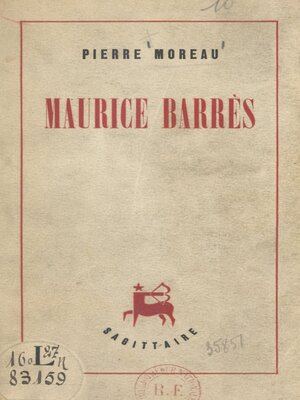 cover image of Maurice Barrès